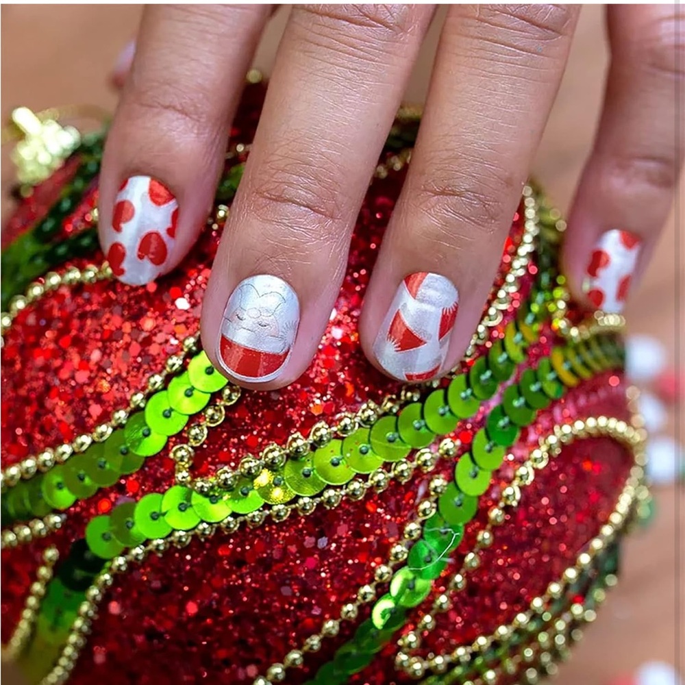*Retired* Color Street: Just Be-claus | Christmas Holiday Santa Winter Red White - Picture 2 of 9
